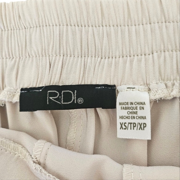 RDI Women's Wide Leg Elastic Waist Minimalist Pants, Cream, Size XS - Picture 7 of 10